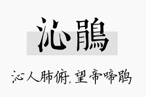 沁鹃名字的寓意及含义