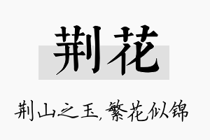 荆花名字的寓意及含义