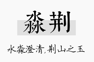 淼荆名字的寓意及含义