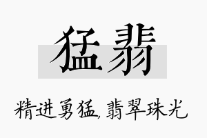 猛翡名字的寓意及含义