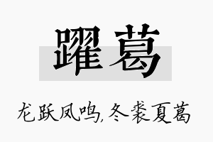 跃葛名字的寓意及含义