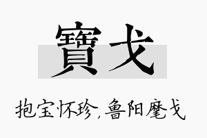 宝戈名字的寓意及含义