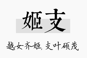 姬支名字的寓意及含义