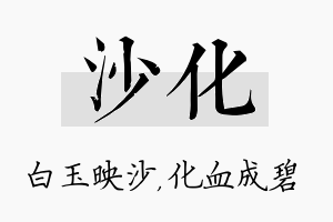 沙化名字的寓意及含义