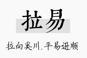 拉易名字的寓意及含义