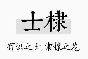 士棣名字的寓意及含义