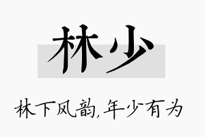 林少名字的寓意及含义