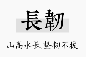 长韧名字的寓意及含义