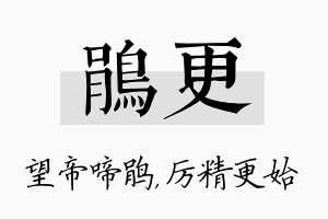 鹃更名字的寓意及含义