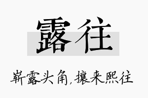 露往名字的寓意及含义