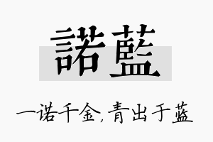 诺蓝名字的寓意及含义