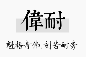 伟耐名字的寓意及含义