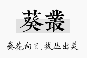 葵丛名字的寓意及含义