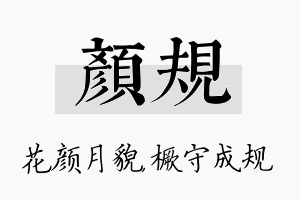 颜规名字的寓意及含义