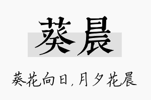 葵晨名字的寓意及含义