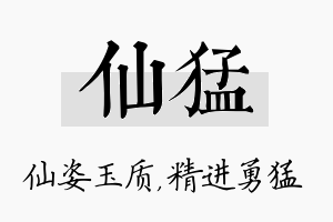 仙猛名字的寓意及含义