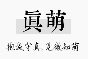 真萌名字的寓意及含义