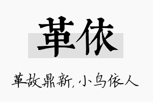 革依名字的寓意及含义