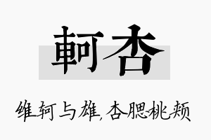 轲杏名字的寓意及含义