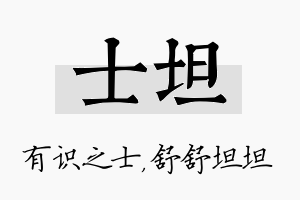 士坦名字的寓意及含义