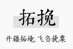 拓挽名字的寓意及含义