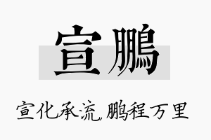 宣鹏名字的寓意及含义