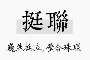 挺联名字的寓意及含义