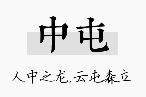 中屯名字的寓意及含义