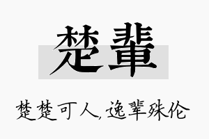 楚辈名字的寓意及含义