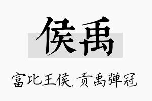 侯禹名字的寓意及含义