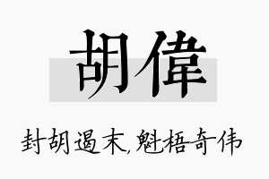 胡伟名字的寓意及含义