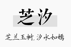 芝汐名字的寓意及含义