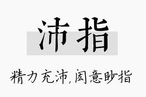 沛指名字的寓意及含义