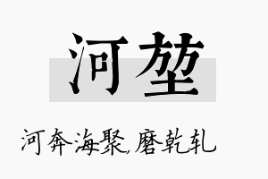 河堃名字的寓意及含义