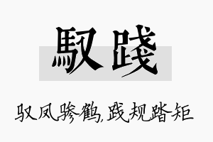 驭践名字的寓意及含义