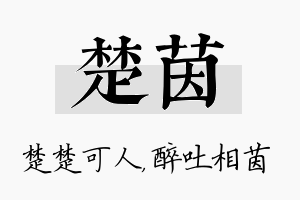 楚茵名字的寓意及含义