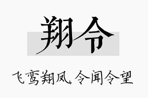 翔令名字的寓意及含义