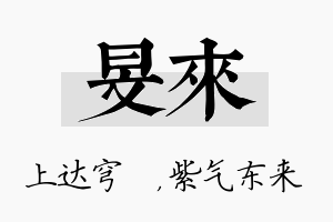 旻来名字的寓意及含义