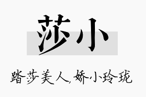 莎小名字的寓意及含义