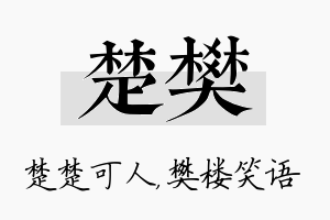 楚樊名字的寓意及含义