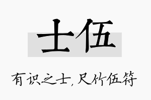 士伍名字的寓意及含义