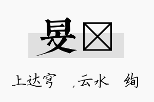 旻蒨名字的寓意及含义