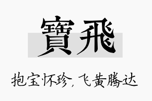 宝飞名字的寓意及含义