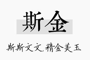 斯金名字的寓意及含义