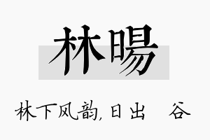 林旸名字的寓意及含义