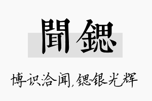 闻锶名字的寓意及含义