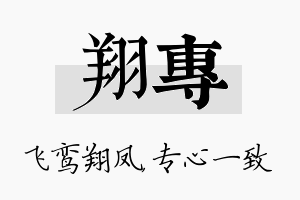 翔专名字的寓意及含义