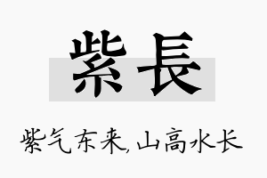 紫长名字的寓意及含义