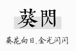 葵闪名字的寓意及含义