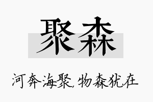 聚森名字的寓意及含义